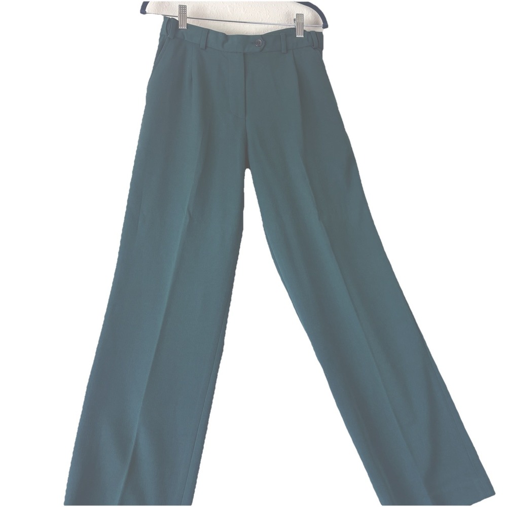 Norm Thompson Women's 8P Green Straight Leg Stretchy Pants